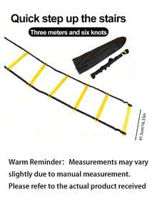1pc Agility Ladder Speed Training Equipment, Suitable For Football Training, Footwork, Coordination And Explosiveness, Applicable For Field, Sand, Home Workout And Gym - Yellow - View 12