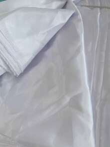1件裝緞面斜紋多用途布料，適用於服裝、桌布、DIY手工、居家裝飾 - 白色 - 查看 9