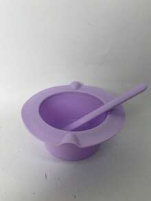 1个硅胶蜡熔化碗，耐热硅胶内碗（紫色），1个硅胶蜡铲，易清洗硅胶蜡熔化碗，硅胶蜡锅蜡熔化碗 - 多色 - 查看 12