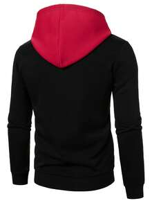 Manfinity Homme Sudadera con capucha de bloques de color de moda para hombre - Multicolor - Ver 2