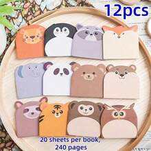 240/360pcs Pieces Of Sticky Notes With Cute Animal Themes Are Suitable For Daily Office Message Scrapbook Decoration DIY Tearable And Writable Stickers And Various Animal-Shaped Sticky Notes (20/30 Pieces Each, A Total Of 12 Sets). - one-size - View 14