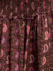 Nöista Conjunto de dos piezas con estampado paisley, mangas con volantes y falda maxi para looks de vacaciones de verano - Marrón - View 10