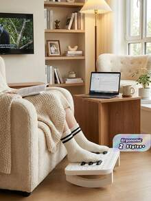1PC 180° Rotating Ergonomic Office Desk Footrest, Durable Plastic Material , Provides Foot Support And Posture Correction Under Desk, White/Black Available, Simple Design, Sturdy Structure, Can Be Used As Desk Foot Pad Or Workstation Footstool - Multi-color-A-foot pad - View 2