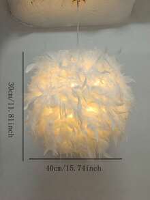 1件 40x30cm 暖色人造火焰球燈罩 可伸縮白色球形燈罩含底座 客廳臥室派對浪漫裝飾 僅燈罩 - 白色 - 查看 15