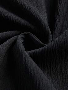 Manfinity Homme Men's Plus Size Textured Long Sleeve Shirt - Black - View 6