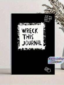 1PC Destroy This Journal Notebook, Stress Relief Tearable Diary With Fun Challenges, Interactive Anxiety Relief Book For Adults Students Therapists, Portable Soft Cover - Multicolor - View 2