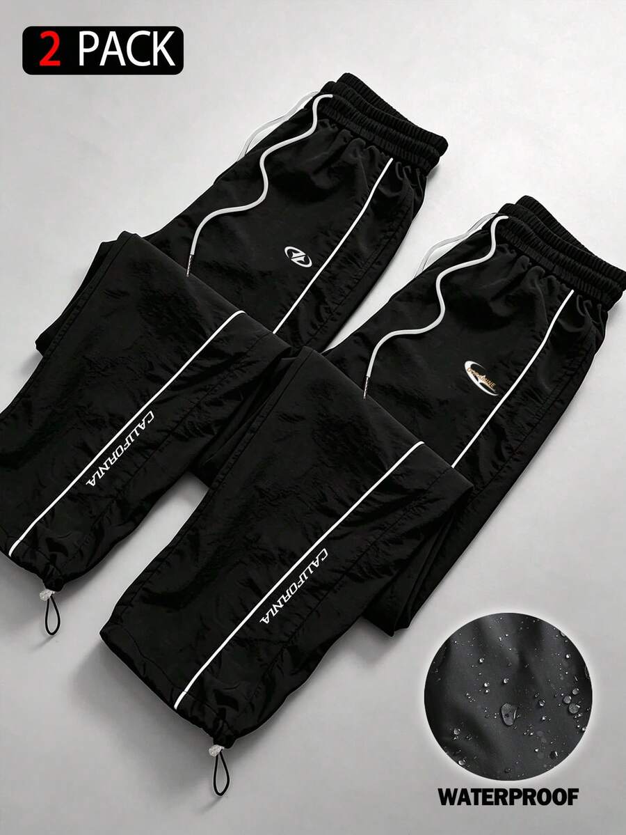 Gym Rark Men's Contrast Trim Athletic Pants - Black - View 1