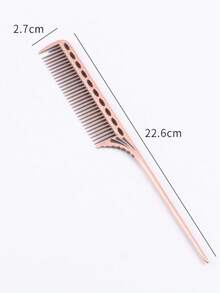 1PC Aluminum Rat Tail Comb Anti-Static Heat Resistant Fine Tooth Teasing Comb Professional Salon Hair Styling Tool For Hair Sectioning Highlighting Dyeing Braiding Barber Makeup Artist Hair Parting Pick Comb - Multicolor - View 4