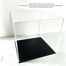 Hộp trưng bày bằng acrylic trong suốt, có 11 kích cỡ, tự lắp ráp, thích hợp để trưng bày mô hình, khối xây dựng, đồ thủ công và quà lưu niệm, đồng thời có tác dụng chống bụi. - Tấm đế PVC đen 5 mm - Xem 19