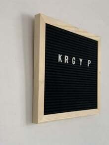 1pc 10x10in (25.4x25.4cm) Oak Wood Felt Letter Board – Changeable Message Board With Easel Stand, Wall Mount, For Birthday Housewarming Party Home Decor - 1PC - View 5