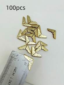 120 Pieces Electroplated Metal Corner Protectors, Vintage Antique Iron Book Corner Guards, Decorative Metal Corners Perfect For Notebook, Book Cover, Photo Frame, Album And Ledger Decoration Protection - multicolor - View 8