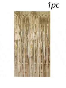 3pcs/Set 100*200cm Gold Tassel Ribbon, Curtain Shiny Metallic Texture Design, Suitable For Photography Studio Props, Birthday Party, Bridal Shower, Wedding Decoration, Background Curtain, Party Decoration, Photo Booth Props - multicolor - View 11