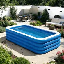 1pc Luxury Foldable Portable Multi-Layer Inflatable Swimming Pool, Suitable For Adults And Families - Durable Thickened PVC Material, Great For Water Entertainment In Garden, Backyard Or Rooftop - multicolor - View 10