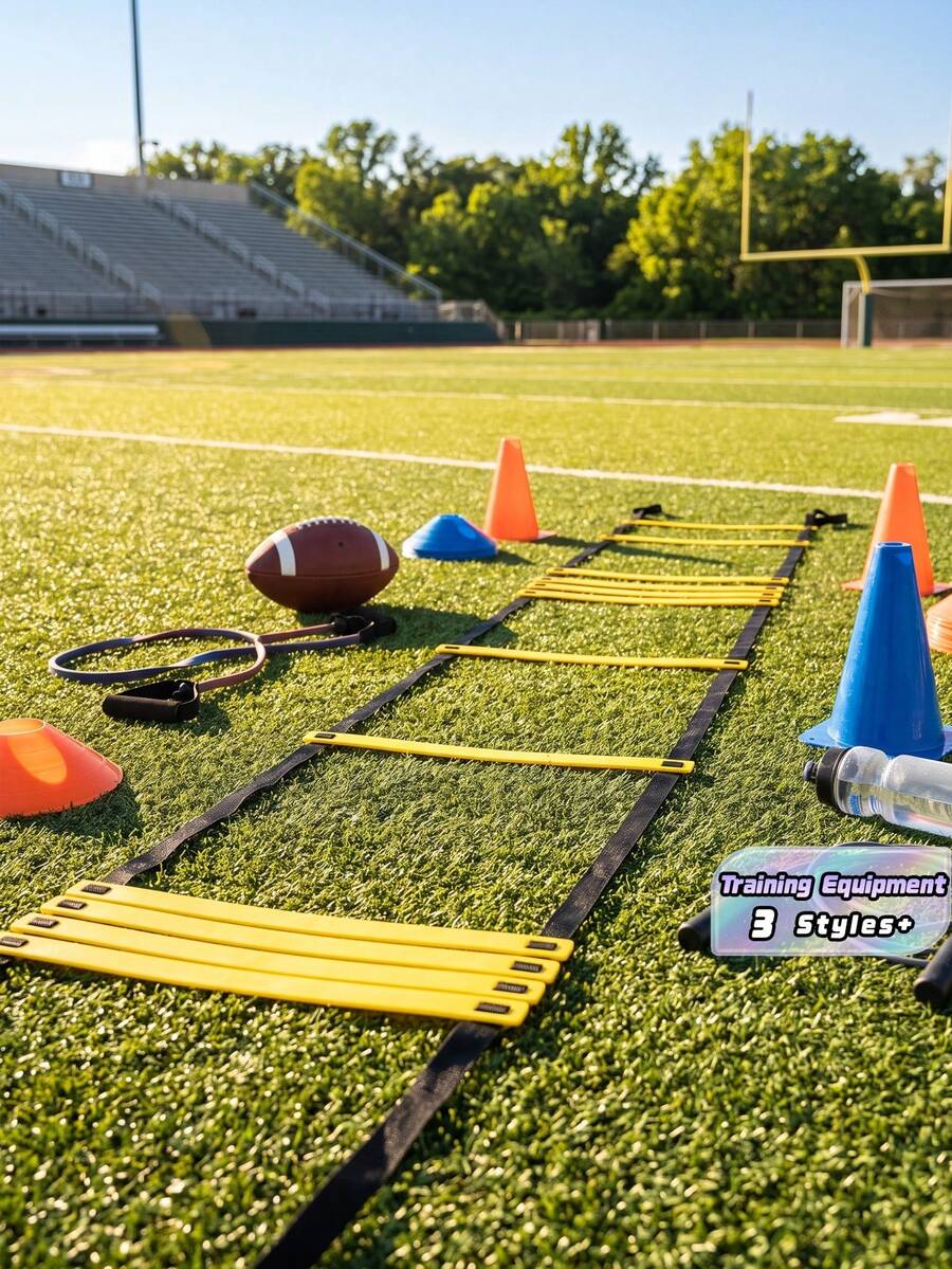 1pc Agility Ladder Speed Training Equipment, Suitable For Football Training, Footwork, Coordination And Explosiveness, Applicable For Field, Sand, Home Workout And Gym
