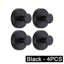 4PCS Suction Cup Hooks For Shower, Stainless Steel Waterproof Suction Cup Hooks, No-Drill Hooks, For Shower, Bathroom, Kitchen, Mounting On Glass Shower Doors, Mirror, Tile And Other Smooth And Hanging Towels, Robe, Loofah Etc.1/2pcs Pack - Multicolor - View 12