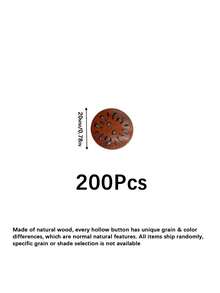 Chrysanthemum Shaped Wooden Coat Buttons, Premium Wood Buttons For Coat, DIY Clothing Sewing Accessories, Perfect For Overcoat, Jacket And Garment Making - multicolor - View 11