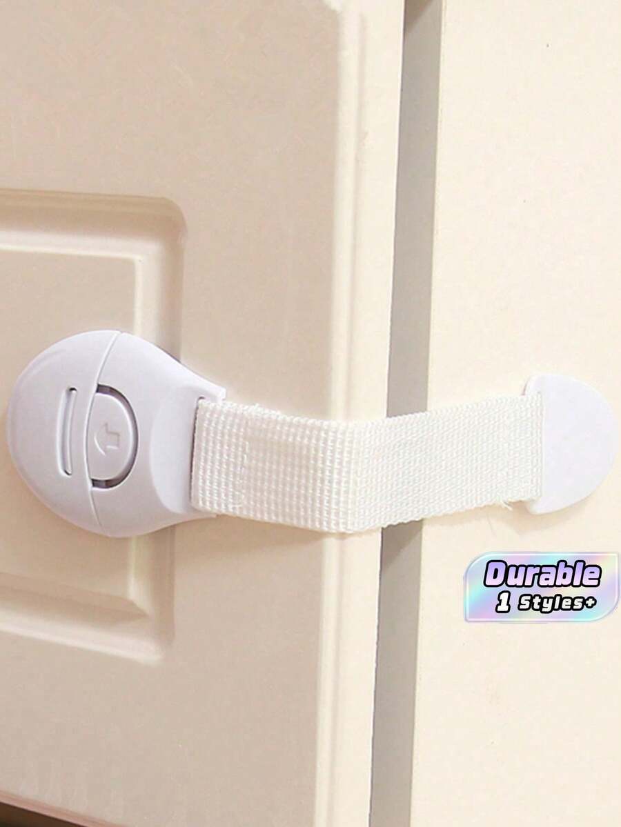 4/8Pcs Multi-Functional Fabric Strap Protection Locks - White - View 1
