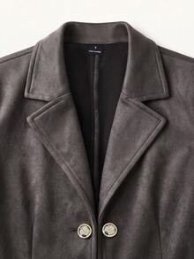 Yalmera Ladies Casual Commuting Fall Thin Coat - Grey - View 3