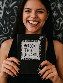 1PC Destroy This Journal Notebook, Stress Relief Tearable Diary With Fun Challenges, Interactive Anxiety Relief Book For Adults Students Therapists, Portable Soft Cover - Multicolor - View 10