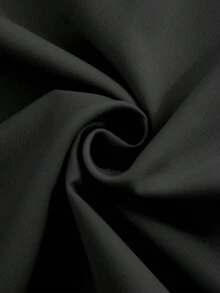 SHEIN Franclia 亞洲新中式簡約法式優雅小立領無袖上衣對比色裙子2件套黑色教師節 - 黑色 - 查看 9