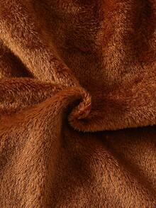 SHEIN Playful Pals Winter Warm Hooded One-Piece Baby Costume - Coffee Brown - View 8