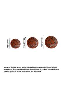 Chrysanthemum Shaped Wooden Coat Buttons, Premium Wood Buttons For Coat, DIY Clothing Sewing Accessories, Perfect For Overcoat, Jacket And Garment Making - multicolor - View 4