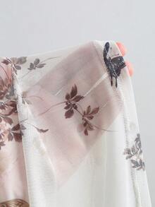 GlowEve Butterfly Print Round Neck Long Sleeve T-Shirt For Middle-Aged And Elderly Women - Multicolor - View 6
