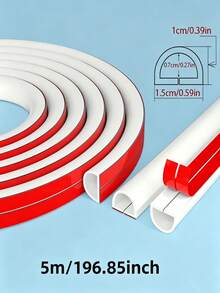 1PC 39.37/118.11/196.85inch Compact Cable Trunking, 1.5cm Wide Transparent Wire Cover, Scratch-Resistant Decorative Cord Hider For Concealed Cable Management - Multicolor - View 16