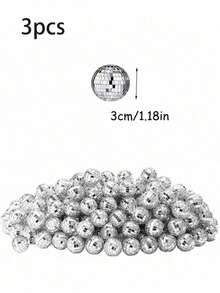 20Pcs Mirror Disco Balls Ornament Mardi Gras Mini Small Disco Ball Hanging Decorations Reflective Ball For 70s Disco Themed Party Tree Birthday Wedding - Silver - View 14
