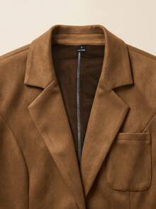 Yalmera Women's Commuter Casual Summer Lightweight Coat - Brown - View 4