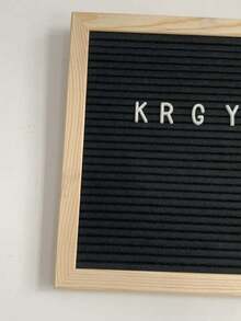 1pc 10x10in (25.4x25.4cm) Oak Wood Felt Letter Board – Changeable Message Board With Easel Stand, Wall Mount, For Birthday Housewarming Party Home Decor - 1PC - View 4