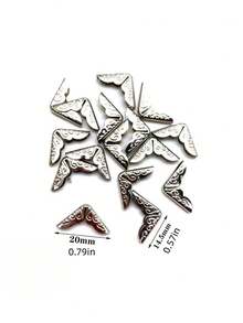 120 Pieces Electroplated Metal Corner Protectors, Vintage Antique Iron Book Corner Guards, Decorative Metal Corners Perfect For Notebook, Book Cover, Photo Frame, Album And Ledger Decoration Protection - multicolor - View 3