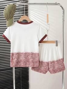 Setelan Celana Pendek Liburan Motif Pohon Kelapa 2 Potong Acak. Cocok untuk Perjalanan ke Pantai, Berkemah, Kolam Renang, dan Liburan di Pulau. Cocok untuk Sekolah. - Coklat - View 2