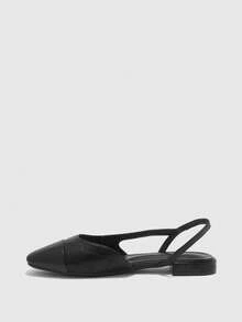CUCCOO BIZCHIC Sepatu Wanita Ujung Persegi Kecil Hak Tebal Hitam Nyaman dan Sederhana untuk Perjalanan Sehari-hari. Serbaguna - Hitam 1 # - View 9