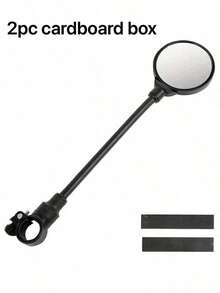 360° Adjustable Bicycle Rearview Mirror, Advanced Lens, Flexible Long Arm, Easy Installation, Suitable For Mountain Bikes, E-Bikes, And Light Vehicles - Black Plastic Frame: Frame, Pedal Accessories | Oval Mirror | Bicycle Accessories - Black - View 15