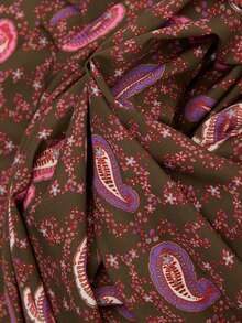 Nöista Conjunto de dos piezas con estampado paisley, mangas con volantes y falda maxi para looks de vacaciones de verano - Marrón - View 17