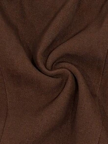 EMERY ROSE Blazer lengan 3/4 ukuran besar, warna cokelat karamel vintage, kerah berlekuk dengan satu kancing, saku samping praktis. Potongan yang menonjolkan pinggang, cocok untuk bentuk tubuh berisi, lengan 3/4 yang segar dan nyaman, cocok untuk kantor dan pakaian kasual. - Coklat - View 7