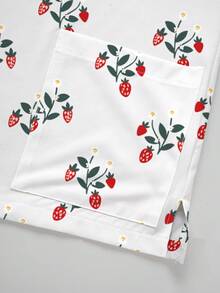 PopScrub Women's Strawberry Pattern Short Sleeve Pocket Scrub Uniform Top - Multicolor - View 4
