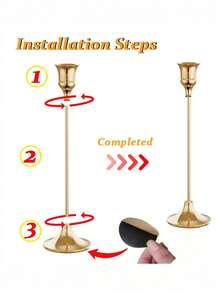 12pcs/6pcs/3pcs/Set Iron Cone Candle Holders, Decorative Candle Holders - Suitable For Weddings, Banquets, Parties, Fireplace Decor, Pillar Candle Holders, Also Suitable For Weddings, Home Decor, Holiday Party Decorations - gold - View 6