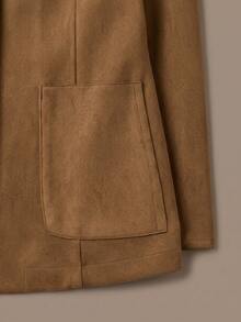 Yalmera Women's Commuter Casual Summer Lightweight Coat - Brown - View 3