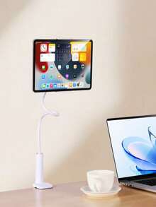 1pc 360° Rotating Universal Adjustable Gooseneck Slouchy Smartphone Holder, Head-Mounted Phone Stand, Dual Clip Bracket, Compatible With 4-7 Inch Phones, Reserved Charging Port, Suitable For Living Room, - Multi-color upgrade - View 3