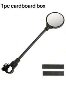360° Adjustable Bicycle Rearview Mirror, Advanced Lens, Flexible Long Arm, Easy Installation, Suitable For Mountain Bikes, E-Bikes, And Light Vehicles - Black Plastic Frame: Frame, Pedal Accessories | Oval Mirror | Bicycle Accessories - Black - View 12