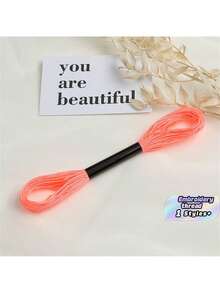 6 Colors, 4 Strands Each, 24 Strands Per Pack, Cross-Stitch Thread, Fluorescent Colors - fluorescent color - View 5