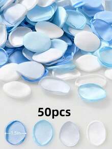 50 Pcs 100 Pcs Kelopak Bunga Sutra Campuran Biru Langit, Kelopak Mawar Buatan untuk Dekorasi Meja Tengah Pesta Pernikahan, Lamaran, dan Acara Bridal Shower. - Pencampuran warna biru langit - View 12