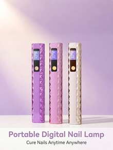 Teckwe 單排快乾不發黑 LED 光療 UV 固化燈，迷你手持式 UV 硬化燈，內置 180mAh 電池 - 彩色 - 查看 9
