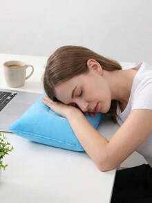 Bantal Udara Kemah Tiup Multi-Scene, Bantal Perjalanan Ringan, Dapat Dilipat, Dapat Dicuci, Dilengkapi Penopang Leher & Pinggang, Aksesori Istirahat Ideal untuk Penerbangan, Mengemudi, Tidur Siang di Kantor, Mendaki Gunung, dan Perjalanan Ransel - MultiWarna - View 10