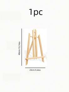 Foldable Smooth Pine Wood Tabletop Easel, Trapezoidal Desktop Display Stand For Chalkboard & Photo - default - View 10
