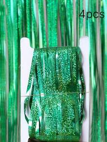 1pc 100x200cm (39.4x78.7in) Purple Tinsel Sequin Fringe Backdrop – Metallic Foil Curtain For Mermaid Birthday, Carnival, New Year, Halloween, Christmas Party Decor - multicolor - View 31