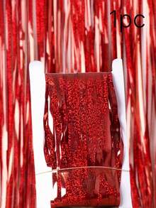 1pc 100x200cm (39.4x78.7in) Purple Tinsel Sequin Fringe Backdrop – Metallic Foil Curtain For Mermaid Birthday, Carnival, New Year, Halloween, Christmas Party Decor - multicolor - View 29