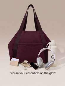 GLOWMODE 26L Maxi Zen Moves Water-Resistant Yoga Mat Storage Pocket Tote Bag Yoga Studio Gym Daily Casual Wear - Burgundy - View 3